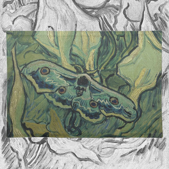 Green Peacock (emperor) Moth By Vincent Van Gogh Cloth Placemat by VanGogh_Gallery at Zazzle