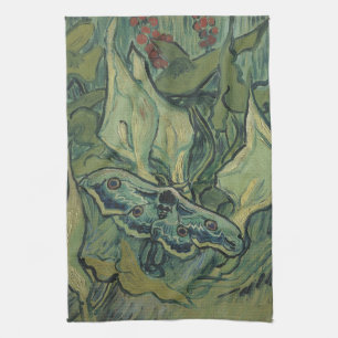 Green Peacock (Emperor) Moth by Vincent van Gogh Kitchen Towel