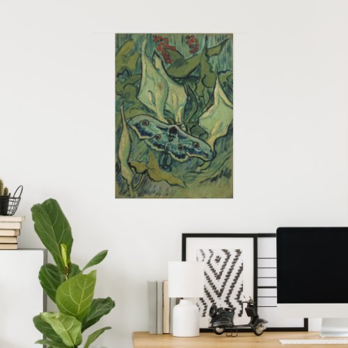 Green Peacock Emperor Moth by Vincent van Gogh Poster