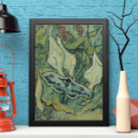 Green Peacock (Emperor) Moth by Vincent van Gogh Poster<br><div class="desc">Great Peacock Moth or Emperor Moth by Vincent van Gogh is a vintage fine art post impressionism nature painting. A giant Emperor Moth is flying among the flowers and plants in a backyard garden. Van Gogh used butterflies in his works as a symbol of hope. The Death's Head Moth is...</div>