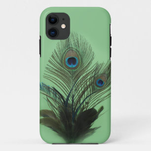 Green Peacock Feathers iPhone 5 Barely There iPhone 11 Case
