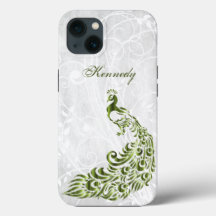Green Peacock Personalized iPhone X case
