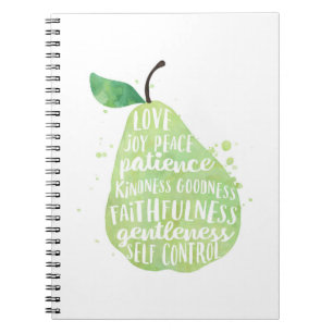 Green Pear Bible Quote Notebook