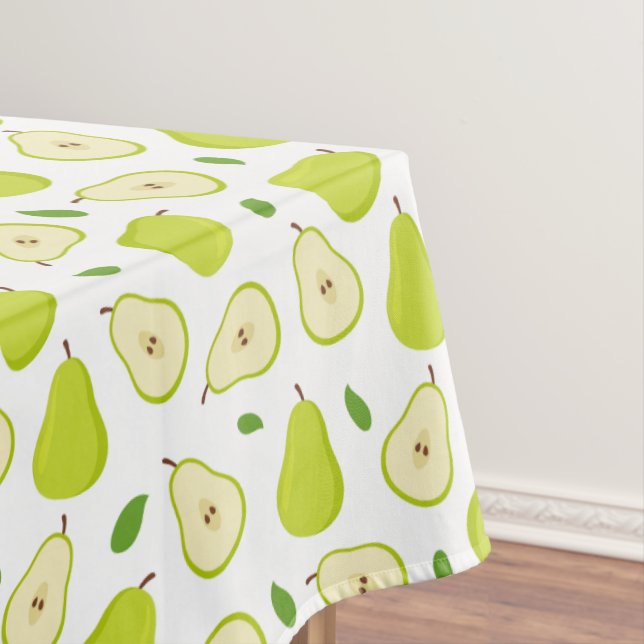 Green Pear Pattern Tablecloth (In Situ)