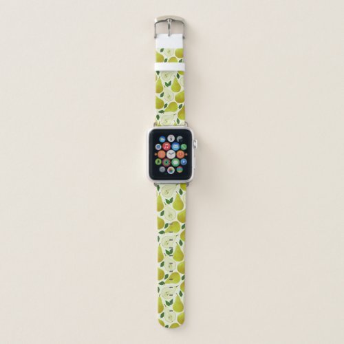 Green Pears Pattern Apple Watch Band