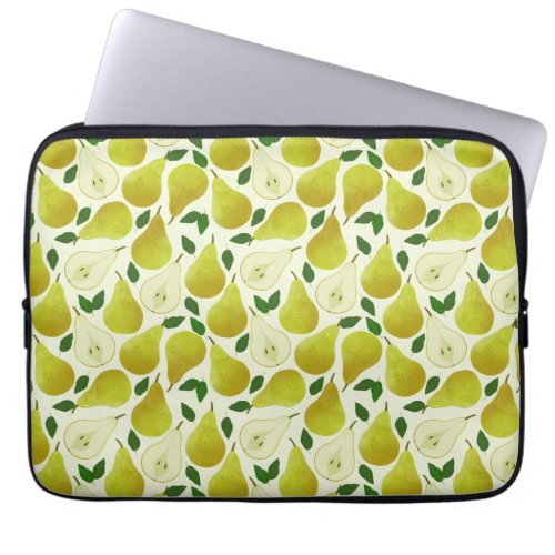 Green Pears Pattern Laptop Sleeve