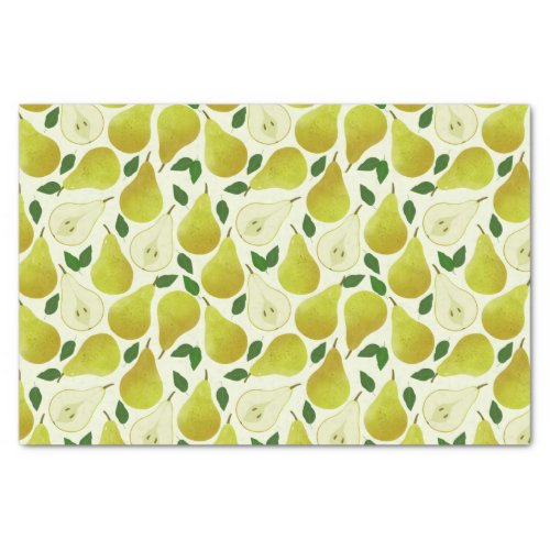 Green Pears Pattern Tissue Paper