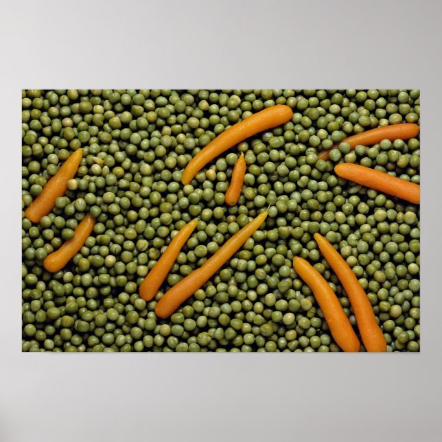 Green peas and carrots poster (Front)