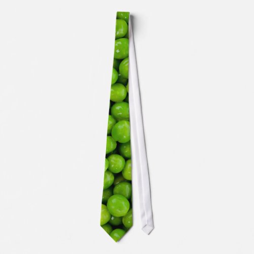 Green Peas Background Neck Tie