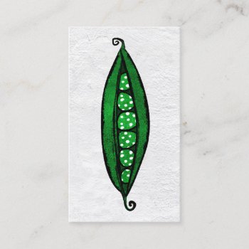 Green Peas Business Cards - Cute Vegetables by NeatBusinessCards at Zazzle
