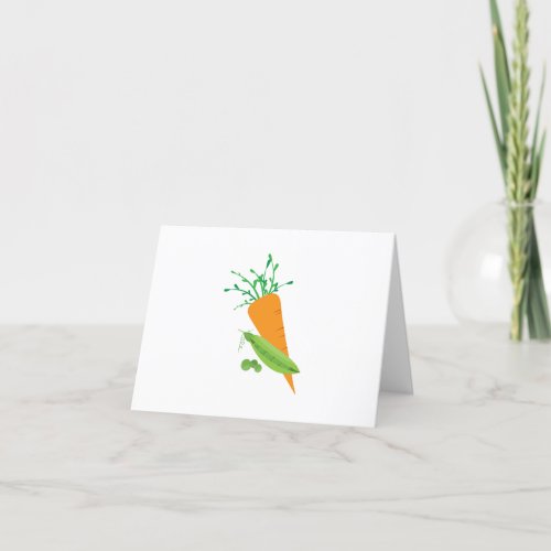 Green Peas Carrot Thank You Card