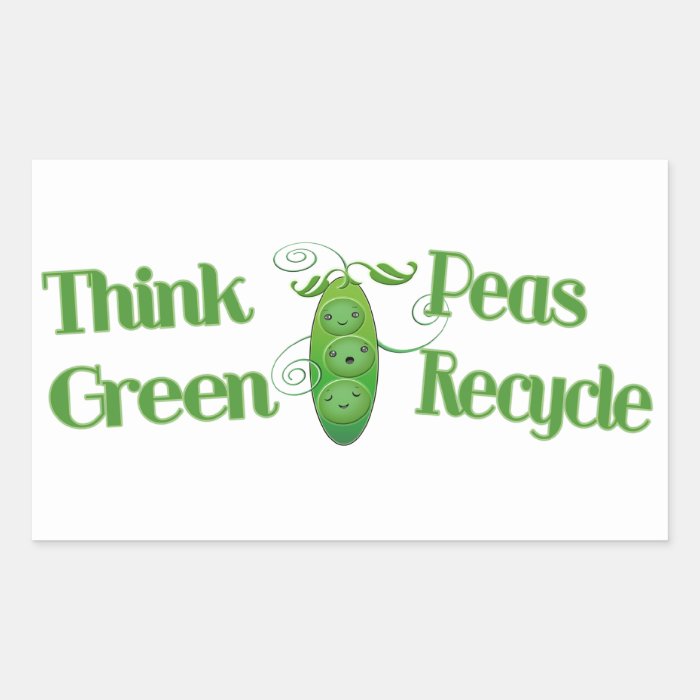 Green Peas Environment Recycle Sticker