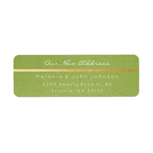 Green Peas Paper Kraft White New Adress RSVP Label