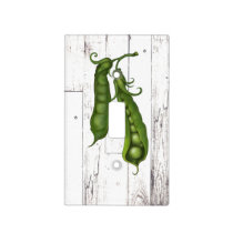Green Peas Pea White Wood Rustic Farmhouse Kitchen Light Switch Cover
