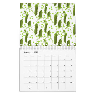 Green Peas Plants Leaves Round Vegetable Foods Calendar