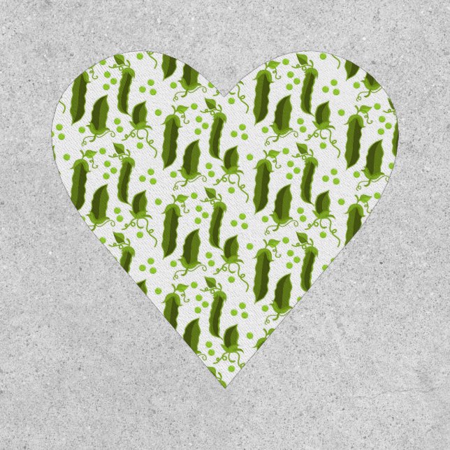 Green Peas Plants Leaves Round Vegetable Foods Patch (Front)