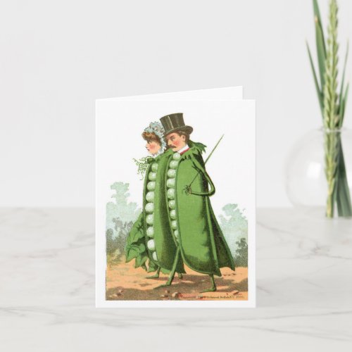 Green Peas Vintage Food Ad Art Card