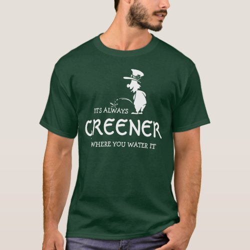 Green Peeing Leprechaun Funny St Patricks Day T_Shirt