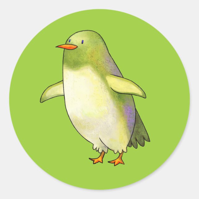 Green Penguin Small Stickers (Front)