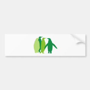 Green Penguins Bumper Sticker