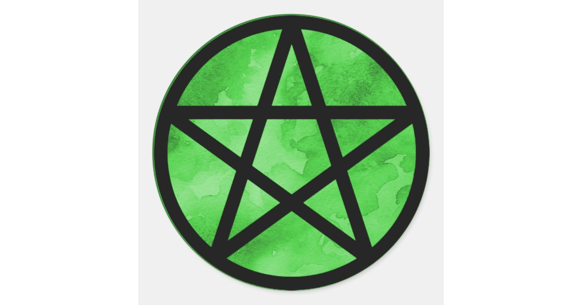 Green Pentacle Sticker | Zazzle