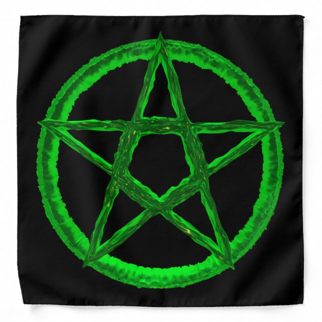 Green Pentagram Bandana (Front)
