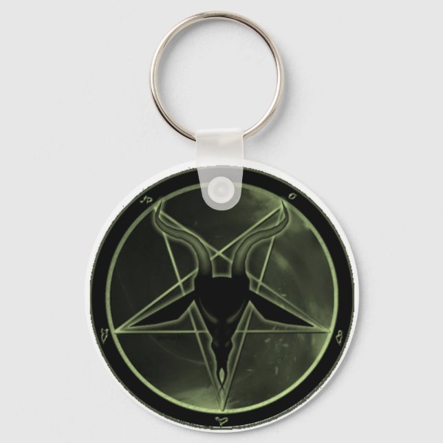 Green Pentagram Keychain (Front)