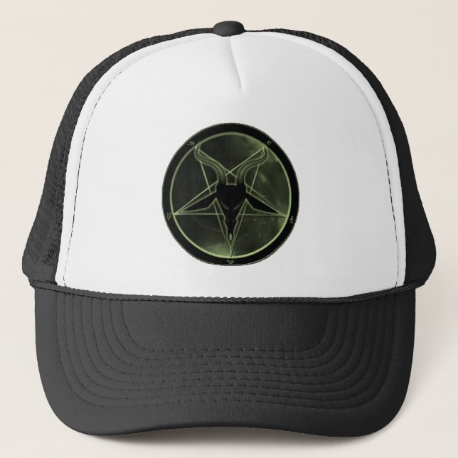 Green Pentagram Trucker Hat (Front)