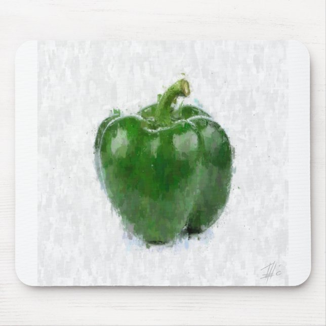 Green Pepper Mouse Pad (Front)