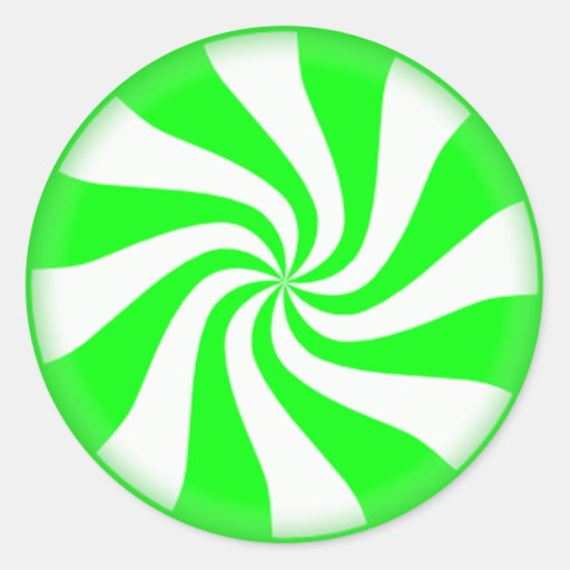 Green Peppermint Candy Stickers | Zazzle