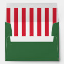 Green & Peppermint | Striped Liner | Christmas Envelope