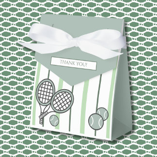 Green Perfect Match Tennis Couples Bridal Shower Favor Boxes