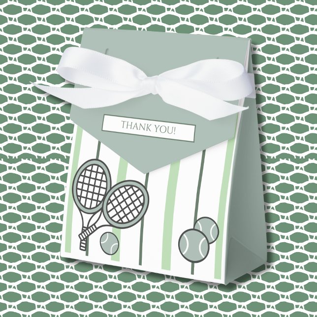 Green Perfect Match Tennis Couples Bridal Shower Favor Boxes (Creator Uploaded)