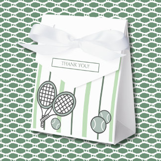 Green Perfect Match Tennis Couples Bridal Shower Favor Boxes