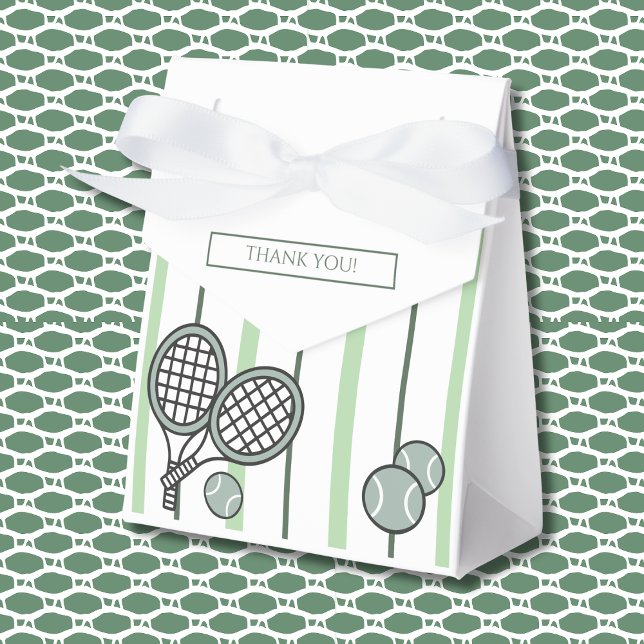 Green Perfect Match Tennis Couples Bridal Shower Favor Boxes (Creator Uploaded)