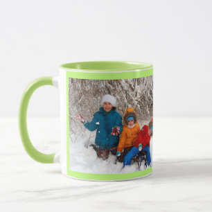 Green Personalize Photo Template Gift Coffee Mug