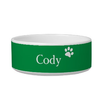 Green  | Personalized Cat Dish by KeepsakeGifts at Zazzle