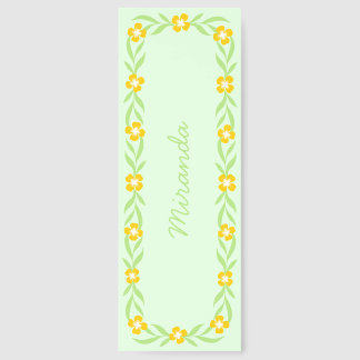 Green Personalized Custom Name Bookmarks