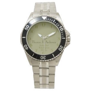 Green Personalized Military Style Watch