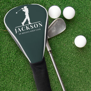 Green Personalized Monogram Golf Swing Golf Head Cover
