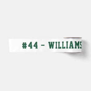 Green Personalized Name and Number Homecoming Satin Ribbon