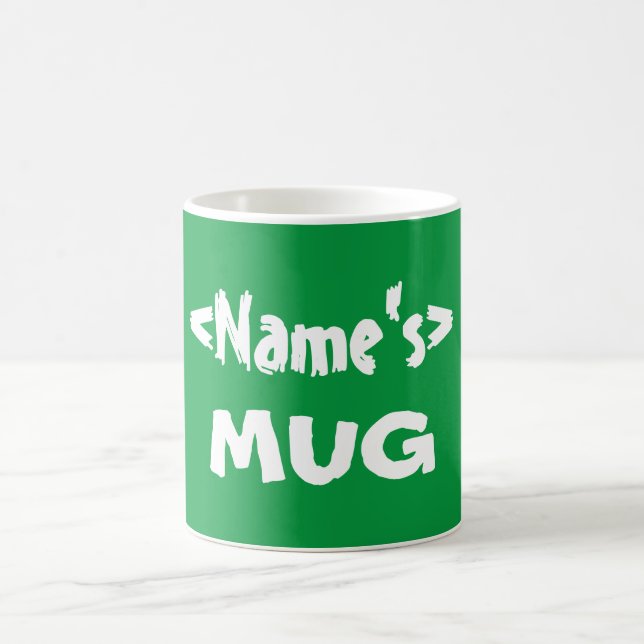 Green Personalized Name Mug (Center)
