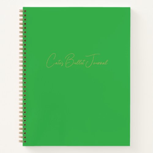 Green Personalized Notebook Bullet Journal