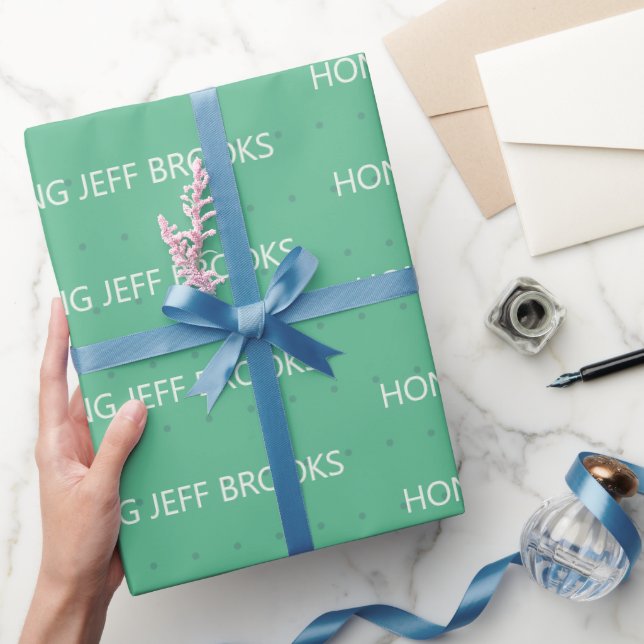 Green Personalized Wrapping Paper (Gifting)