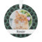Green Pet Paw Prints Custom Cat Name Photo