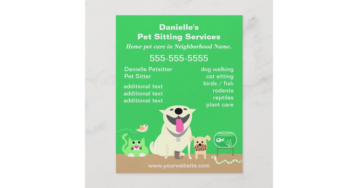 pet sitting flyers