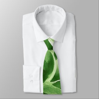 Green Petal Abstract Tie