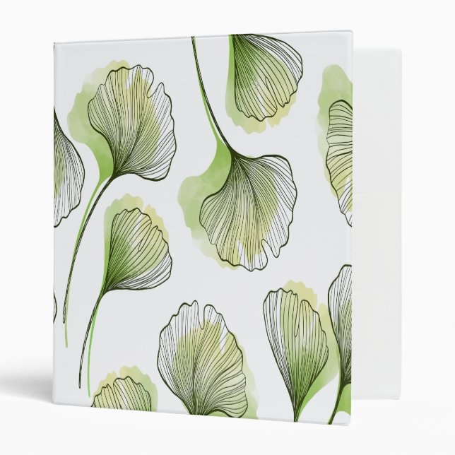 Green petals 3 ring binder (Front/Inside)