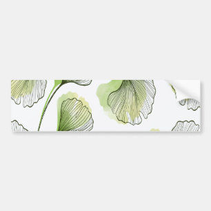 Green petals bumper sticker