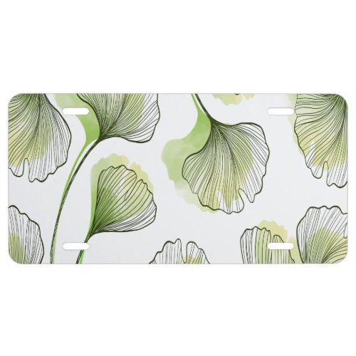 Green petals license plate